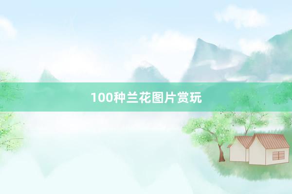 100种兰花图片赏玩
